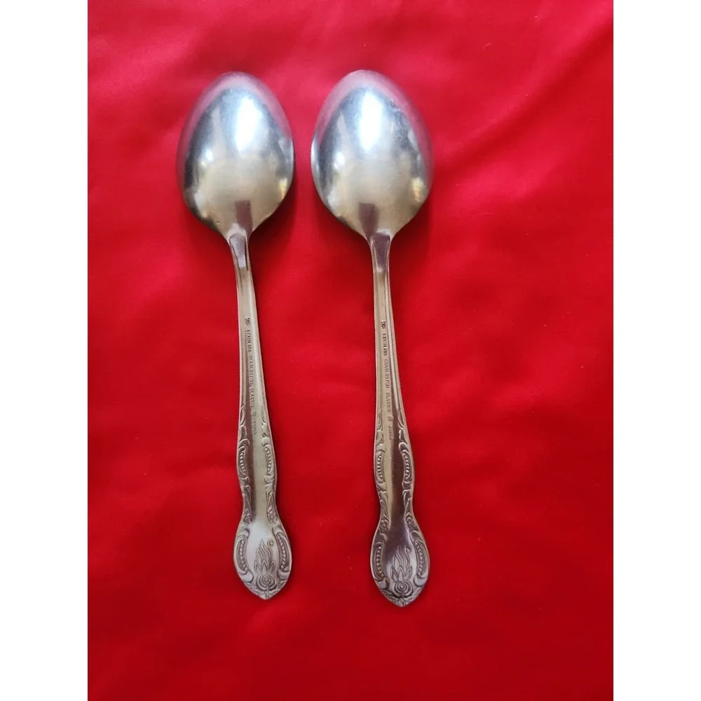 Washington Forge Charleston Classic Stainless Serving Spoons Set of 2 Korea